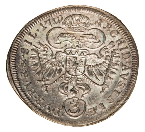 3 krajcary 1719 Karol VI Habsburg Śląsk Wrocław