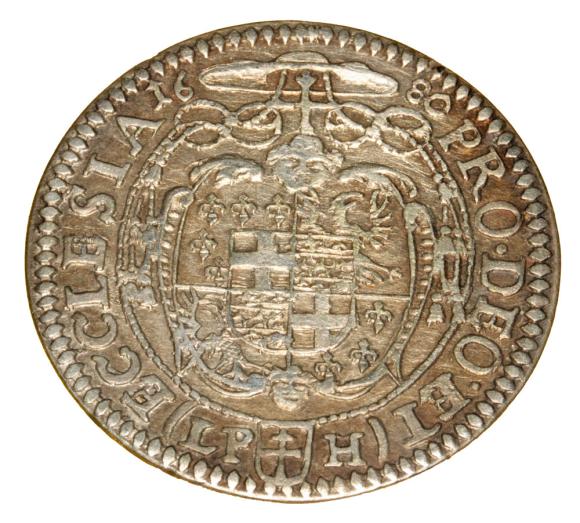 6 krajcarów 1680 Fryderyk Heski Księstwo Nyskie Biskupów Wrocławskich Nysa