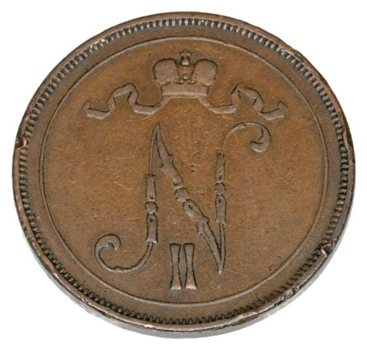 10 pennia 1899 Mikołaj II Romanow Finlandia okupacja rosyjska Helsinki