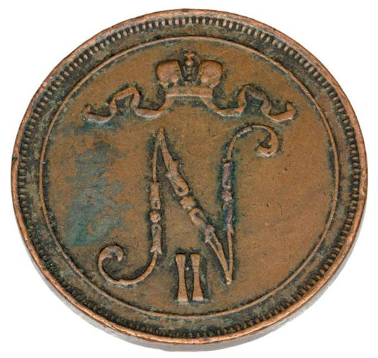 10 pennia 1911 Mikołaj II Romanow Finlandia okupacja rosyjska Helsinki