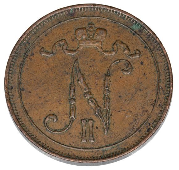 10 pennia 1915 Mikołaj II Romanow Finlandia okupacja rosyjska Helsinki