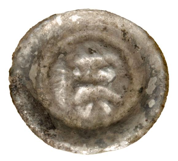 Brakteat Strzałów Stralsund proporzec kula i strzała