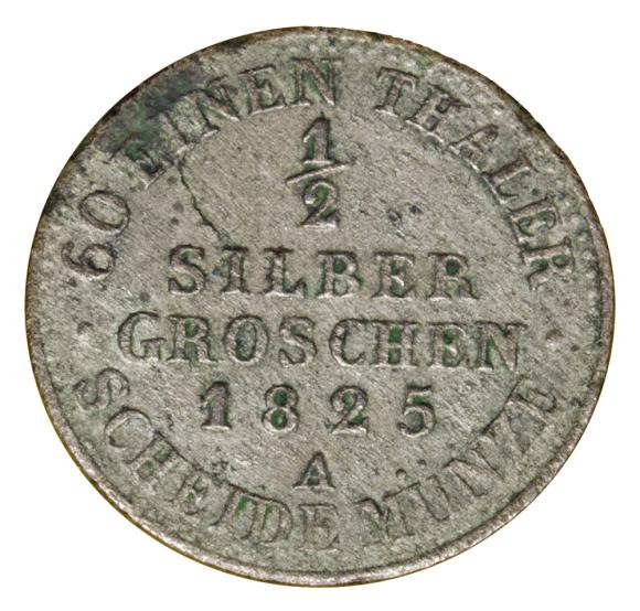 1/2 grosza srebrnego 1825 Fryderyk Wilhelm III Prusy Berlin
