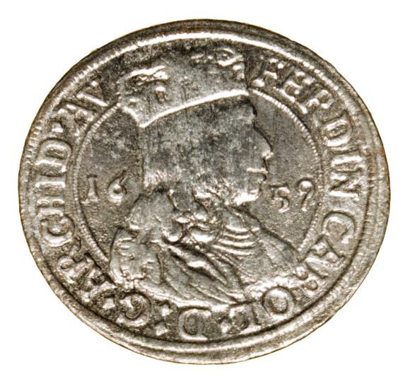 3 krajcary 1659 Ferdynand Karol Austria Hall