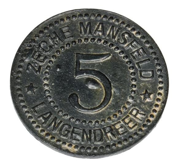 5 fenigów Langendreer Zeche Mansfeld