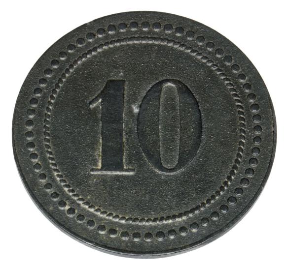 10 fenigów Steele Essen obóz jeniecki kopania węgla Johann Deimelsberg Steele Essen