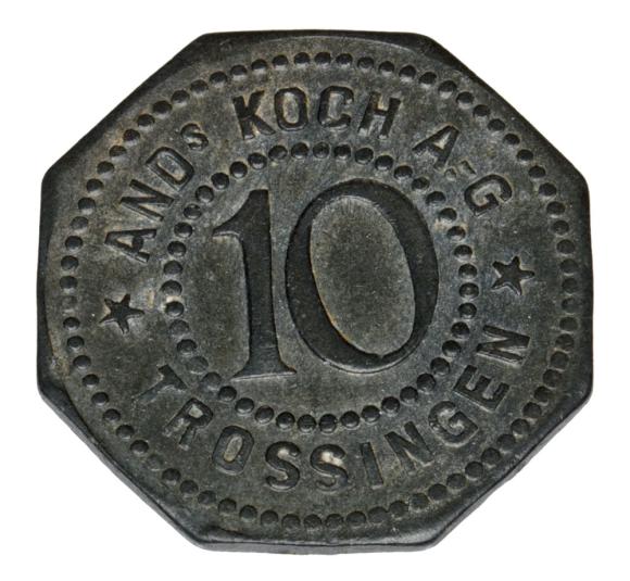 10 fenigów Trossingen Zakłady Instrumentów Muzycznych Andreas Koch