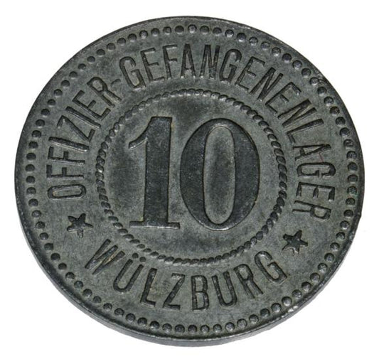 10 fenigów Wulzburg oficerski obóz jeniecki