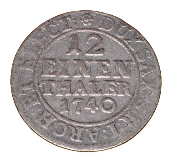 1/12 talara 1740 Fryderyk August II Saksonia Lipsk