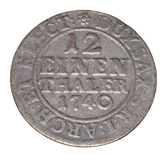 1/12 talara 1740 Fryderyk August II Saksonia Lipsk