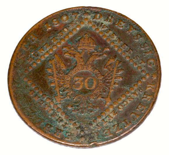 30 krajcarów 1807 Franciszek I Habsburg Austria Smolnik