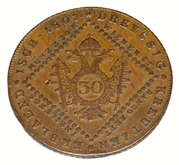 30 krajcarów 1807 Franciszek I Habsburg Austria Wiedeń