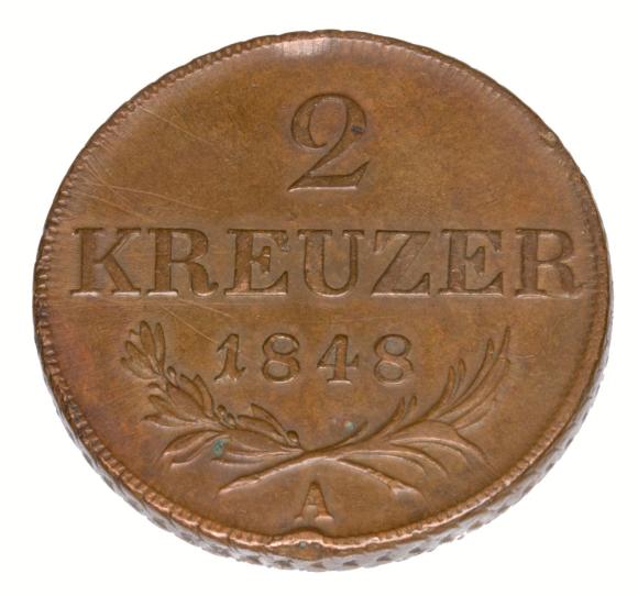 2 krajcary 1848 Franciszek Józef I Austria Wiedeń