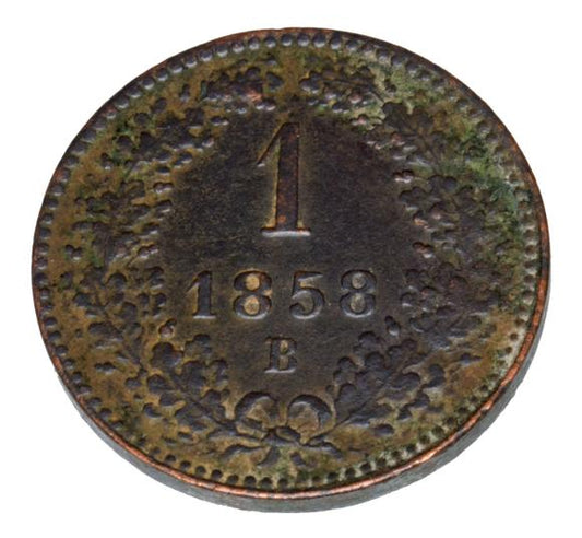 1 krajcar 1858 Franciszek Józef I Austria Kremnica
