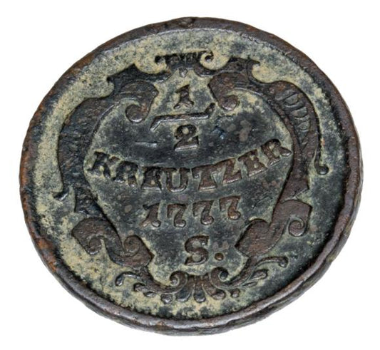 1/2 krajcara 1777 Maria Teresa Habsburg Austria Smolnik