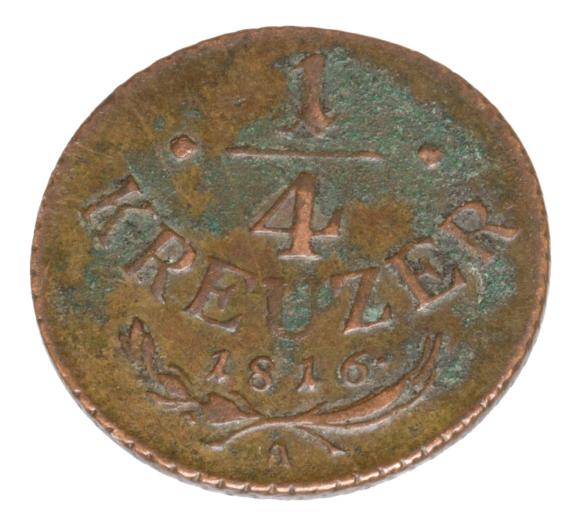 1/4 krajcara 1816 Franciszek II Habsburg Austria Wiedeń