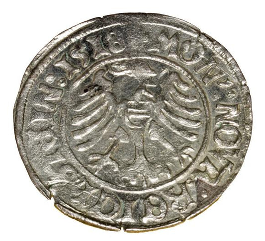 Grosz 1518 Karol I Księstwo Ziębicko - Oleśnickie Złoty Stok