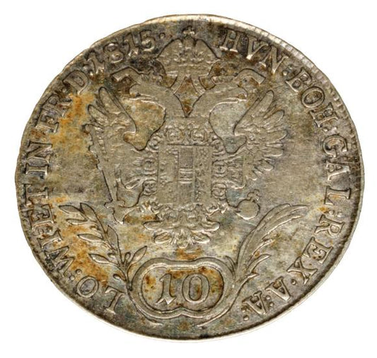 10 krajcarów 1815 Franciszek I Habsburg Austria Kremnica