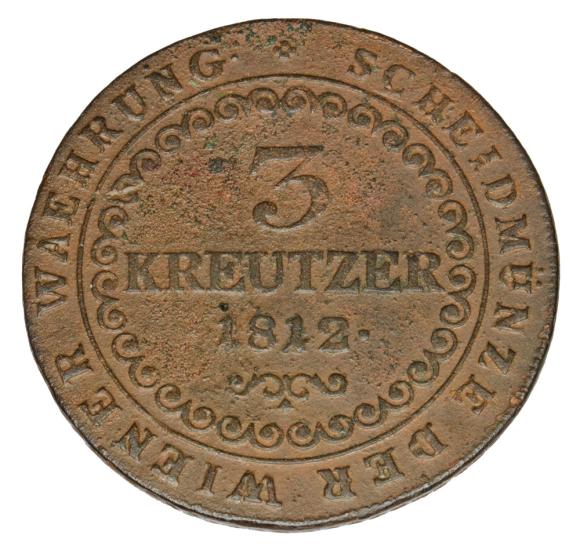 3 krajcary 1812 Franciszek II Habsburg Austria Karlsburg
