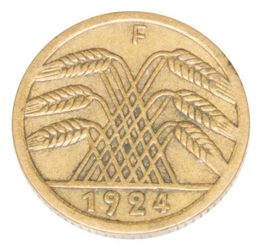 5 rentenpfennig 1924 Niemcy Stuttgart F