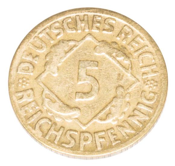 5 reichspfennig 1925 Niemcy Monachium D