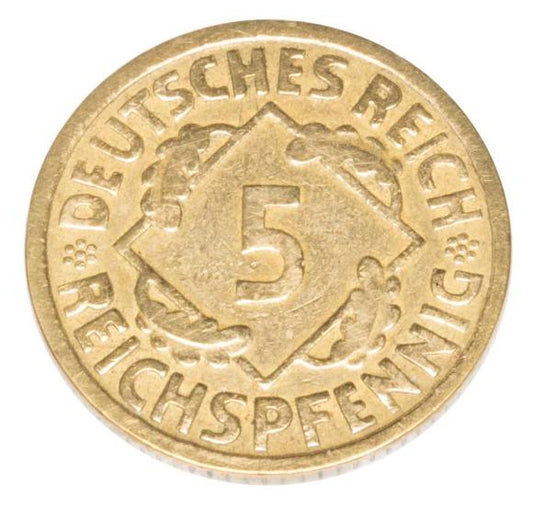 5 reichspfennig 1925 Niemcy Muldenhutten E