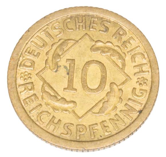 10 reichspfennig 1935 Niemcy Stuttgart F
