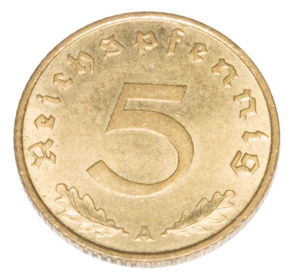 5 reichspfennig 1938 Niemcy Berlin A