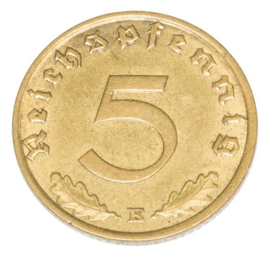 5 reichspfennig 1938 Niemcy Muldenhutten E