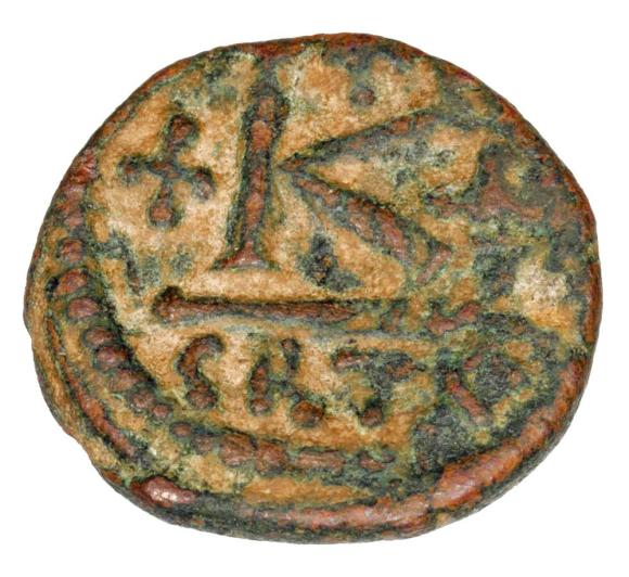 1/2 follis 641-643 Konstans II Brodaty Bizancjum Kartagina