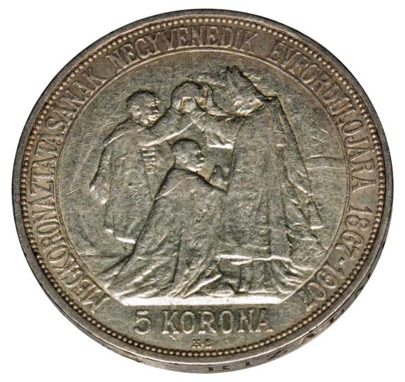 5 koron 1907 Franciszek Józef I Węgry Kremnica