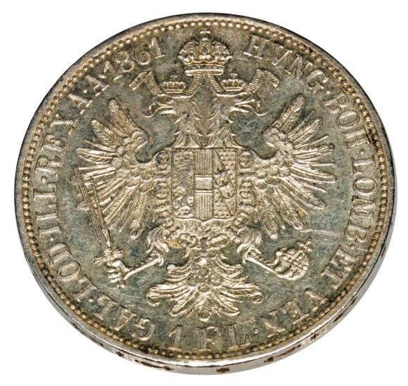 1 floren 1861 Franciszek Józef I Austria Wiedeń A