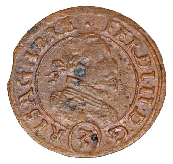 3 krajcary 1626 Ferdynand II Habsburg Śląsk Opawa fałszerstwo Baltazara Zwirnera