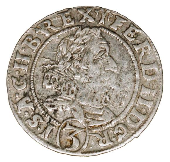 3 krajcary 1628 Ferdynand II Habsburg Śląsk Wrocław