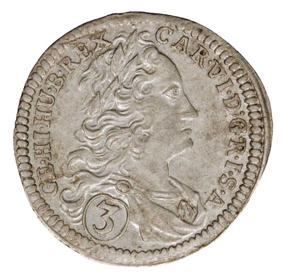 3 krajcary 1730 Karol VI Habsburg Śląsk Wrocław