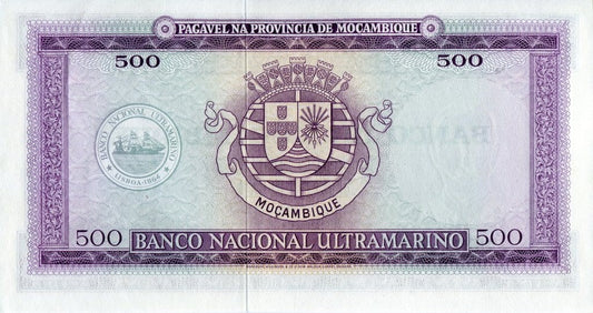 Mozambik 500 escudos Caldas 1976 P-118