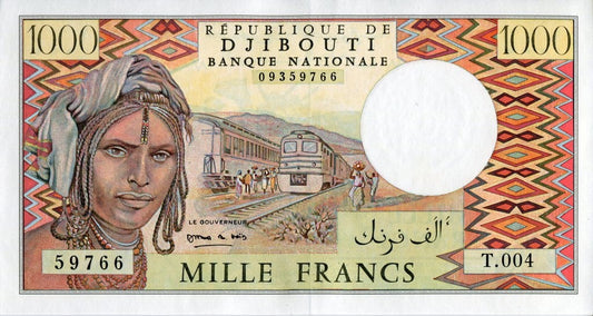 Dżibuti 1000 franków Wielbłądy 1991 P-37e