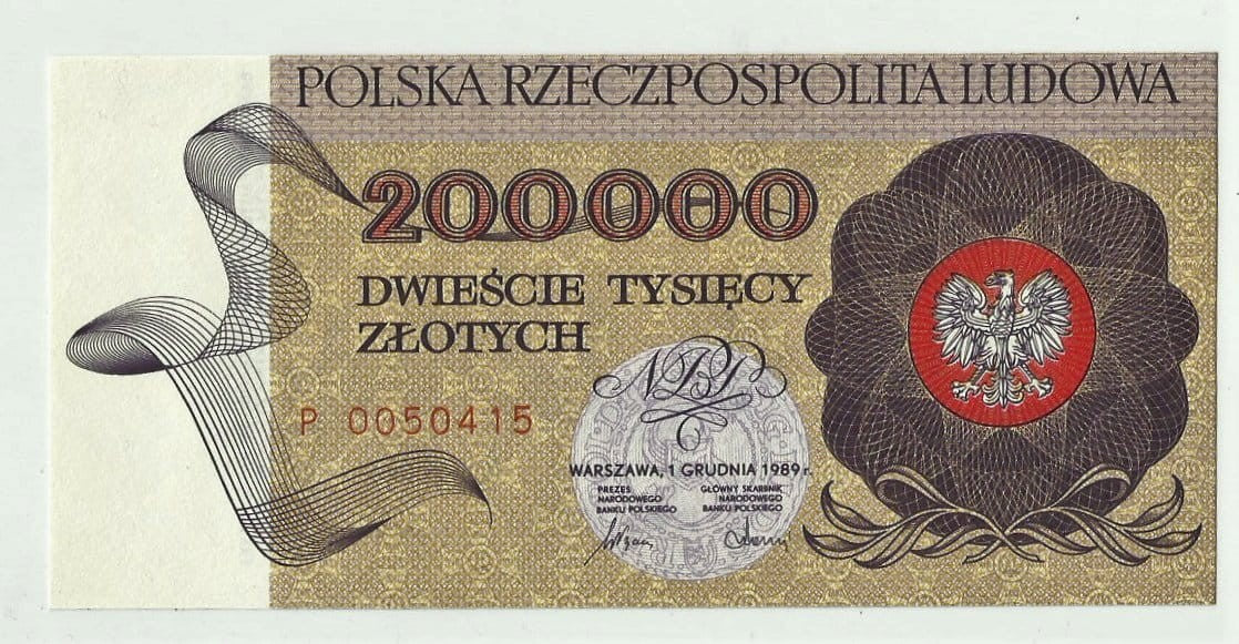 PRL 200000 zł Warszawa 1989 P-155a  P