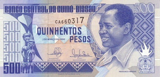 Gwinea Bissau 500 Peso niewolnicy 1990 P-12