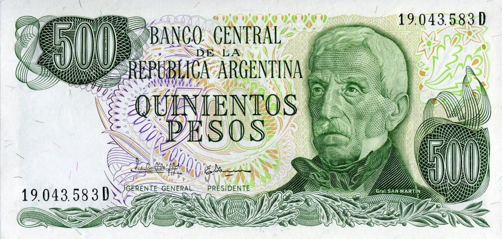 Argentyna 500 peso Pomnik 1977+ P-303c