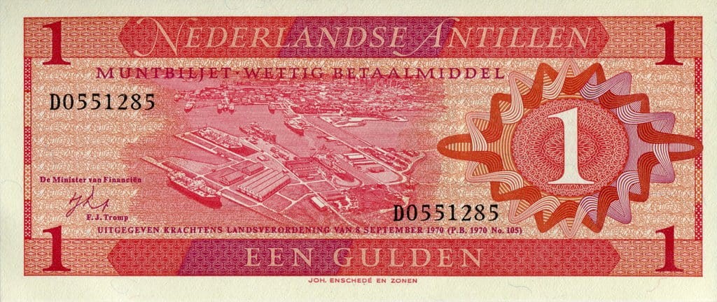 Antyle Holenderskie 1 gulden Port 1970 P-20a