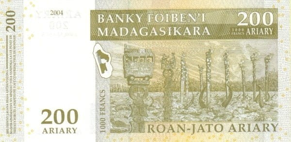 Madagaskar 200 ariary Aloalo 2008 P-87b
