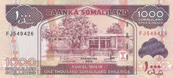 Somaliland 1000 szylingów Kozy 2014 P-20c