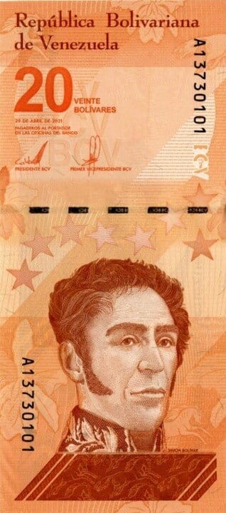 Wenezuela 20 Boliwarów Bitwa pod Carabobo 2021 P-117a