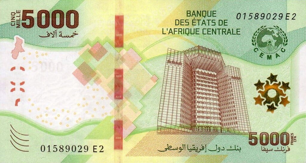 Afryka środkowa 5000 FCFA Słonie 2020 P-703