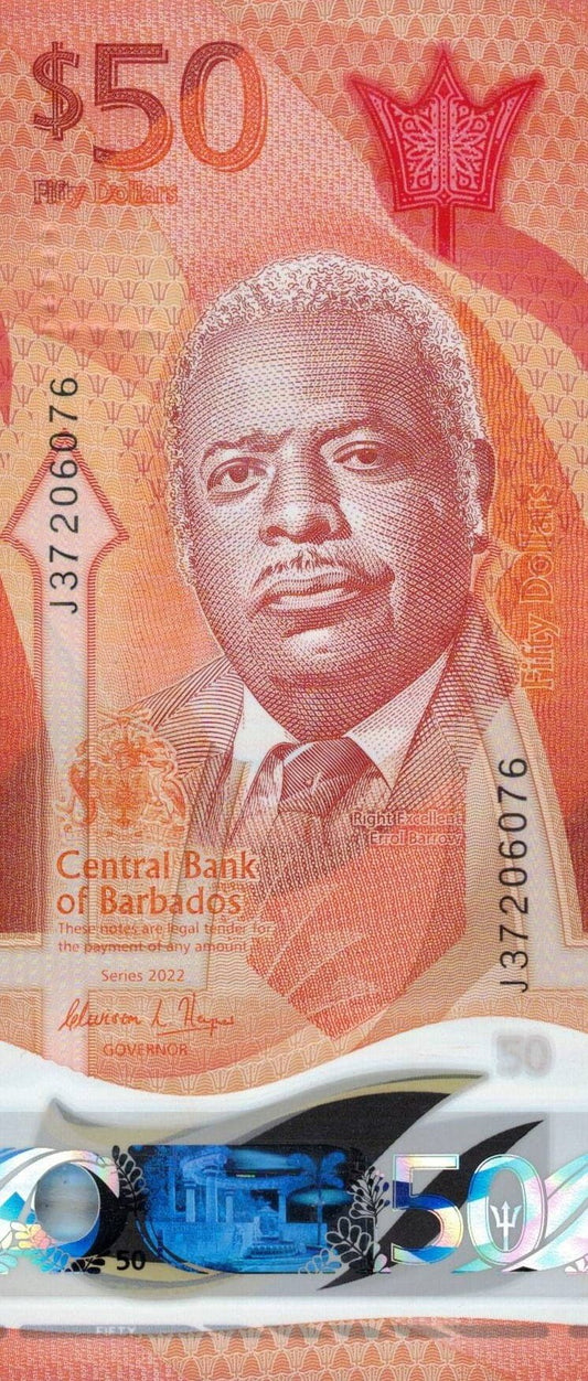Barbados 50$ Skwer Niepodległości 2022 P-84