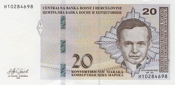 Bośnia i Hercegowina 20 KM Płaskorzeźba 2019 P-82b