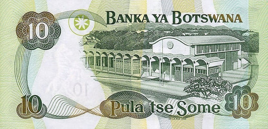 Botswana 10 pula Budynek 2002 P-24a