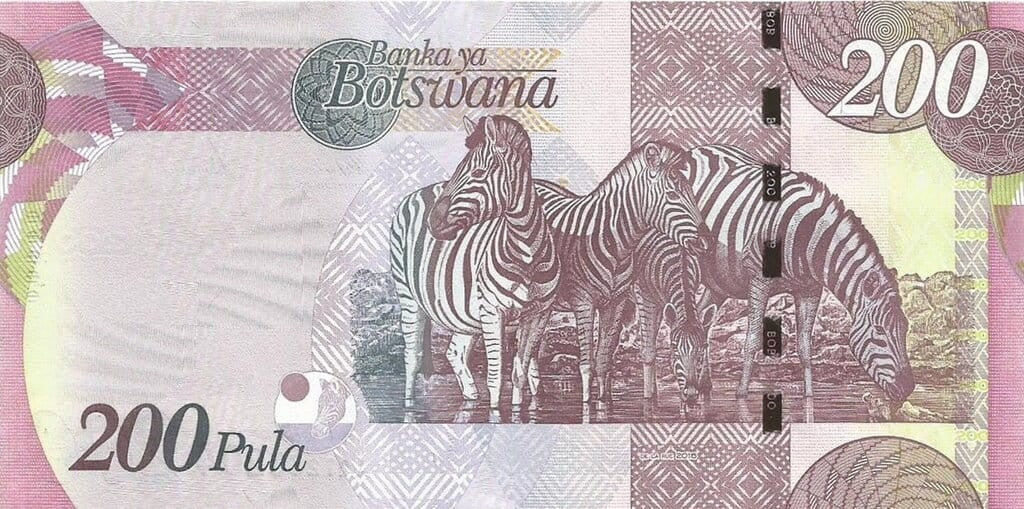 Botswana 200 pula Zebry 2016 P-34e