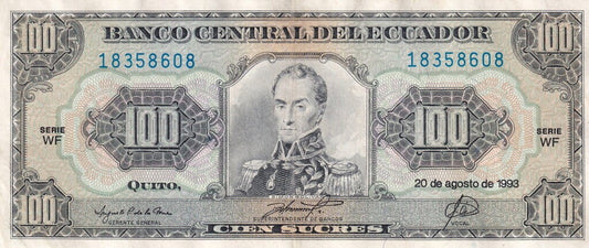 Ekwador 100 sucres Simon Boliwar 1993 P-123Ab.5